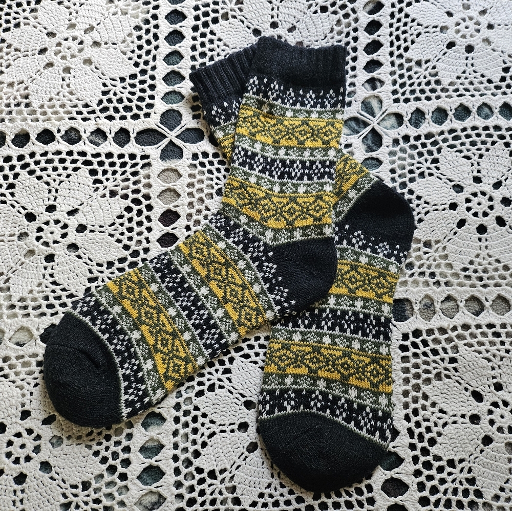 100% Cotton Patterned Socks